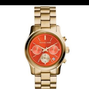 Michael Kors Runway Watch with orange face